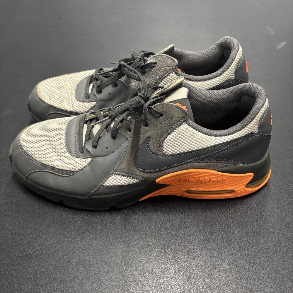 Nike Air Max Excee Shoes Mens Sz 13 Iron Gray Orange Sneakers Trainer Activewear